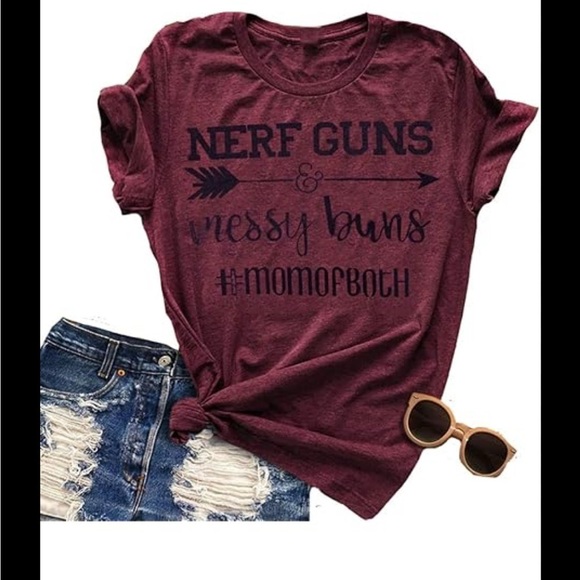 Tops - Nerf Guns Messy Buns tee